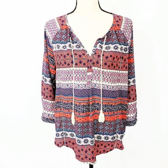 19 Cooper Tassle Blouse Top Boho Medium - Picture 1 of 7